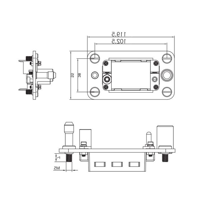 气/电快换模组、适配4个标准模块、H16B-M4-M、09140161000